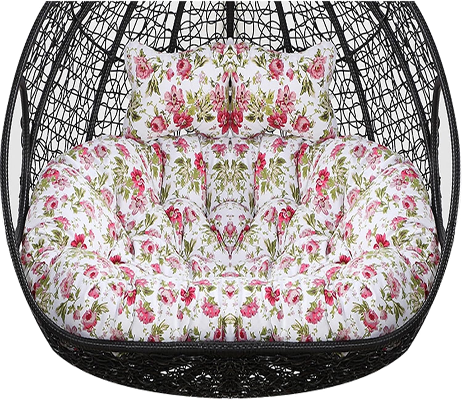 ZTGL 2 Persons Hammock Swing Chair Cushion, Double Egg Chair Pads Luxury Outdoor Patio Wicker Loveseat Hanging Swing Egg Chairs for Patio Backyard Balcony,M,1 pc 110x150cm