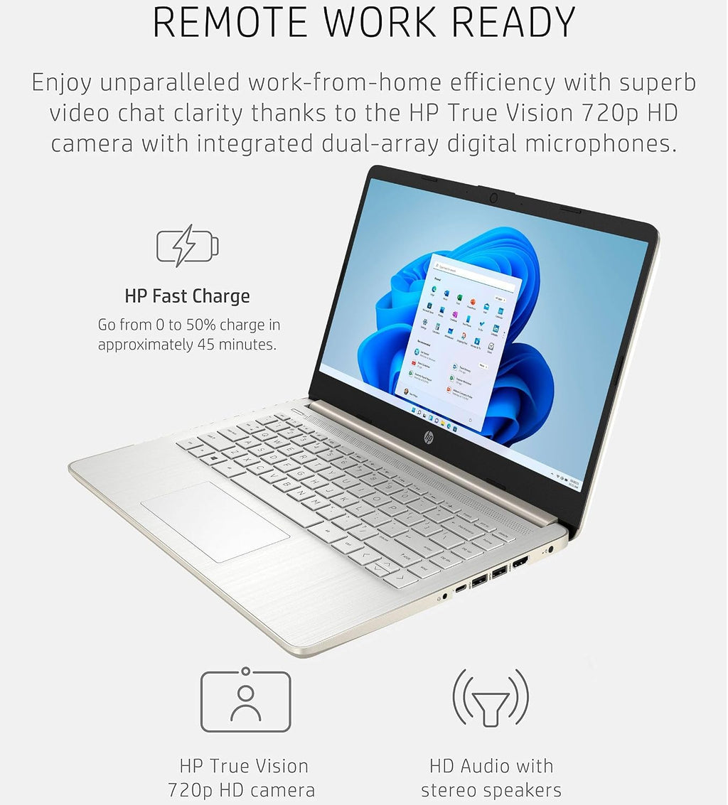 HP 15.6' FHD Laptop Computer for College Student Home Study, 4GB DDR4 RAM, 256GB PCIe SSD, Intel CPU (Beat i3-1115G4), WiFi 6E, Bluetooth 5.3, Type-C, Webcam, Numeric Keypad, Silver, Windows 11 Pro