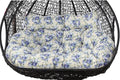 ZTGL Hammock Swing Chair Cushion, Double Egg Chair Cushion Replacement, Outdoor Patio Wicker Loveseat Hanging Swing Egg Chairs for 2 Persons Patio Backyard Balcony,Flower a