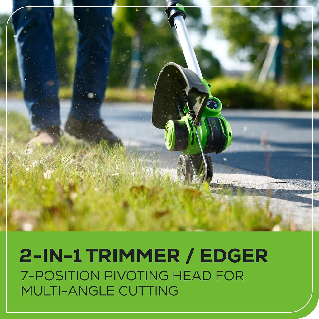 Greenworks 40V 16' Brushless Cordless (Push) Lawn Mower + Blower (350 CFM) + 13' String Trimmer (Bonus Spools), 4.0Ah + 2.0Ah Battery and Charger Included (75+ Compatible Tools)
