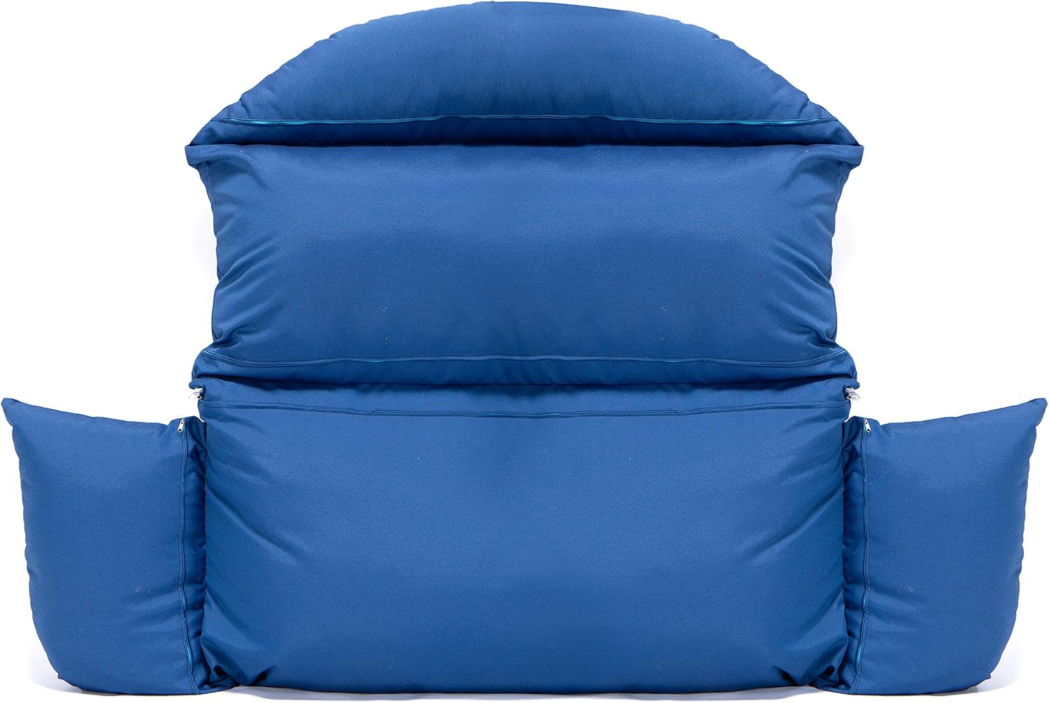 LeisureMod 2 Person Hanging Egg Chair Cushion - Blue, Soft Cotton Filling, Quick-Drying & Weather-Resistant, Machine Washable