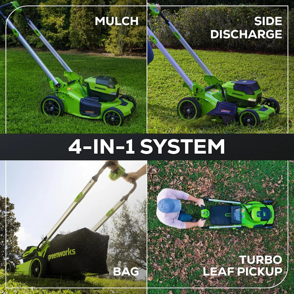 Greenworks 60V 21' Dual-Blade Self-Propelled Lawn Mower with (2) 5.0 Ah Batteries & Rapid Charger