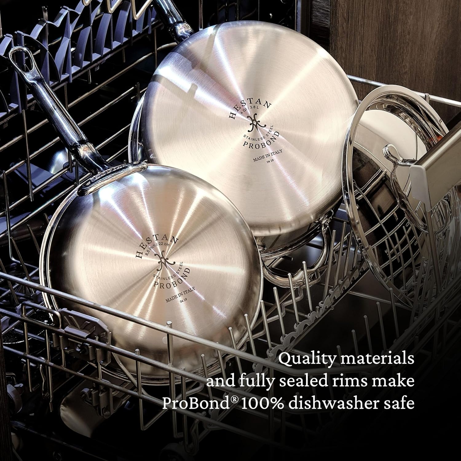 ProBond Forged 3.5-Quart Professional Clad Stainless Steel Sauté Pan with Lid