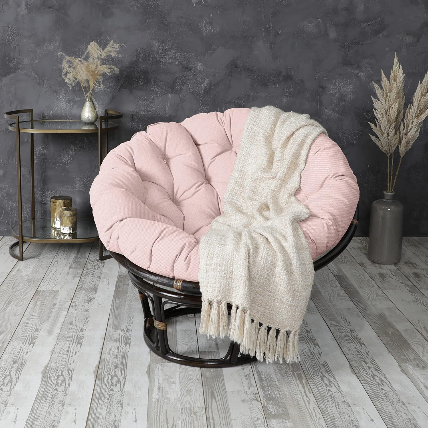 Mozaic Home Papasan Polyester Cushion, 1 Count (Pack of 1), Blush Pink