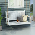 Villa Garden Hanging Solid Wood Leisure Rocking Chair Thickened with Galvanized Reinforcement Chain Suitable for Indoor and Outdoor Use