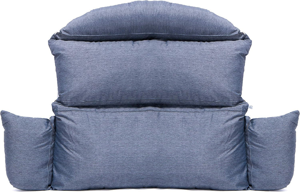 LeisureMod 2-Person Hanging Egg Chair Cushion, Quick-Drying Fabric with Soft Cotton Filling, Weather-Resistant Outdoor Seat Cushion, Machine Washable, Charcoal