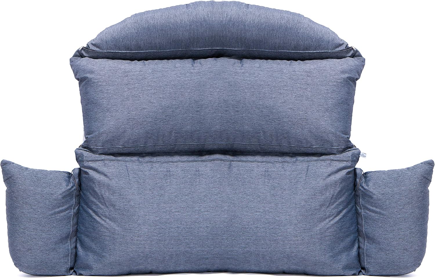 LeisureMod 2-Person Hanging Egg Chair Cushion, Quick-Drying Fabric with Soft Cotton Filling, Weather-Resistant Outdoor Seat Cushion, Machine Washable, Charcoal