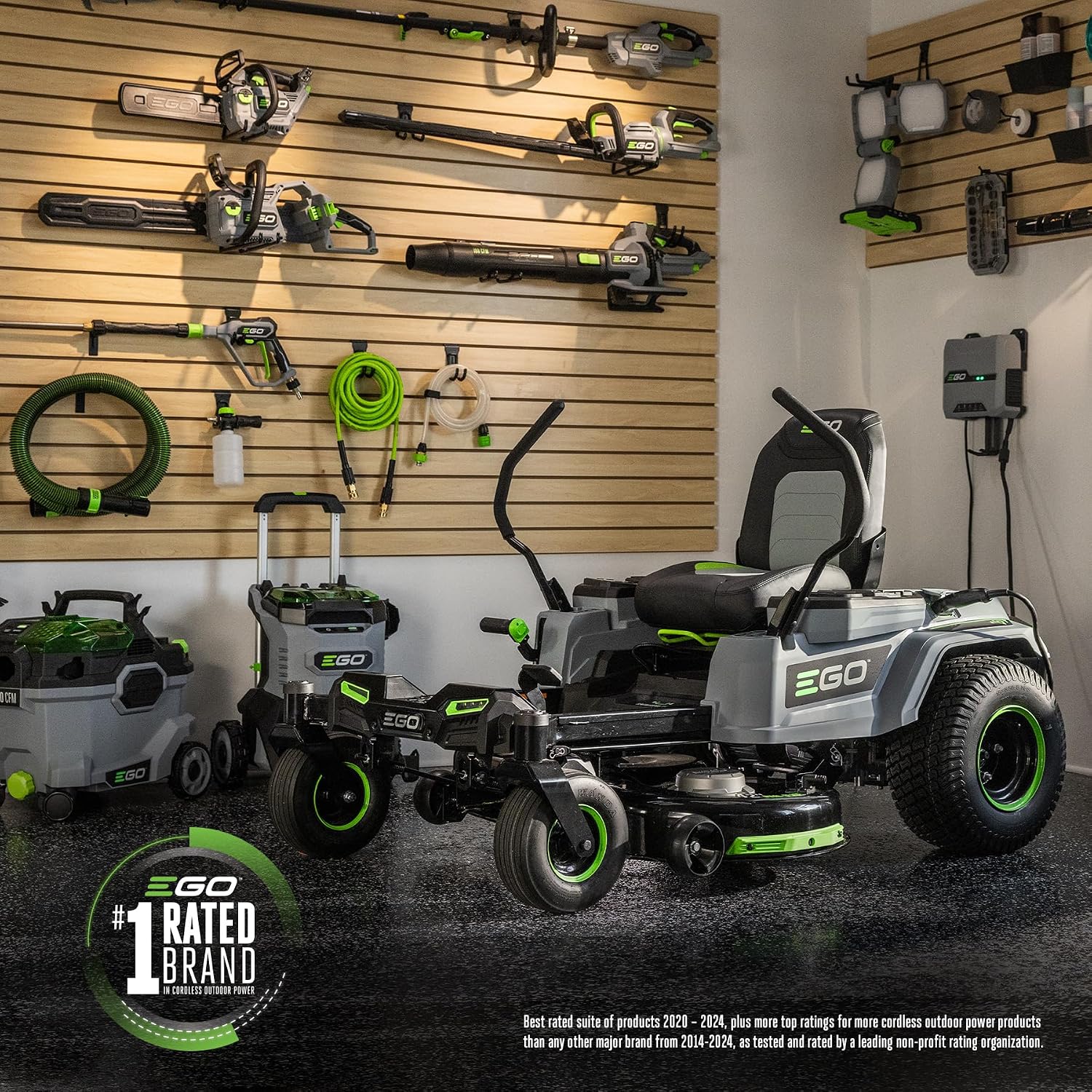 EGO POWER+ Z6 Zero Turn Riding Lawn Mower, 42' Deck, Includes (2) 56V 10.0Ah and (4) 56V 6.0Ah Batteries and 800W Charger - ZT4215S