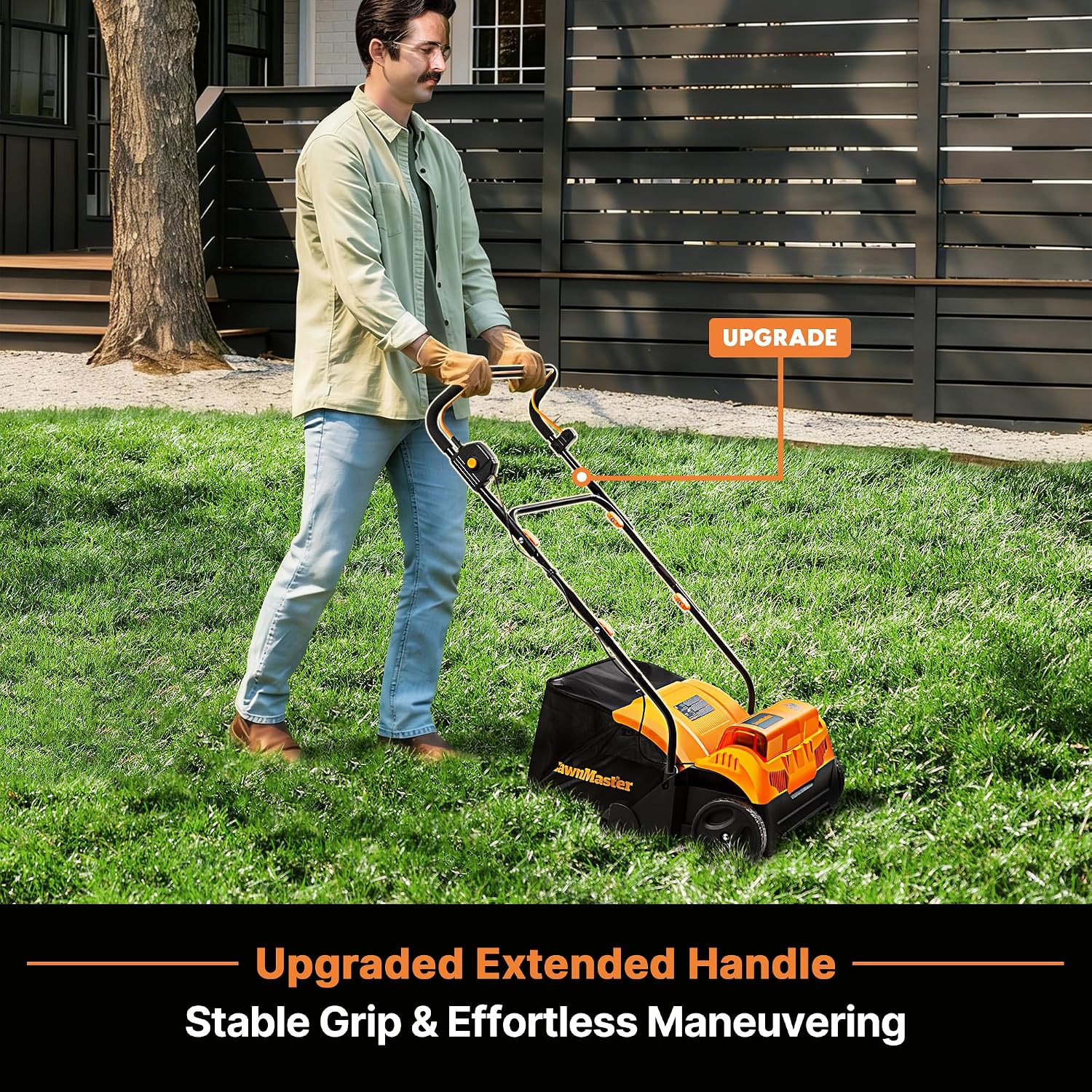 LawnMaster 48V MAX Brushless 16' 2-in-1 Cordless Dethatcher and Scarifier with Removable Thatch Collection Bag Quick-Fold – CLGVB4816