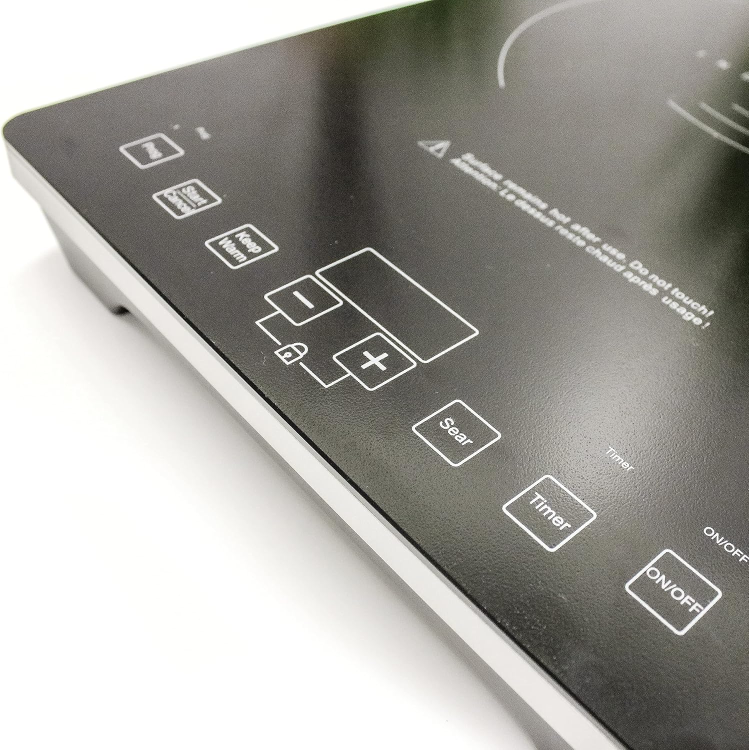 BergHOFF Tronic Tempered Glass Touch Screen Induction Cooktop 1800W, Auto-pan Detection, 14' Black Shatter-resistant