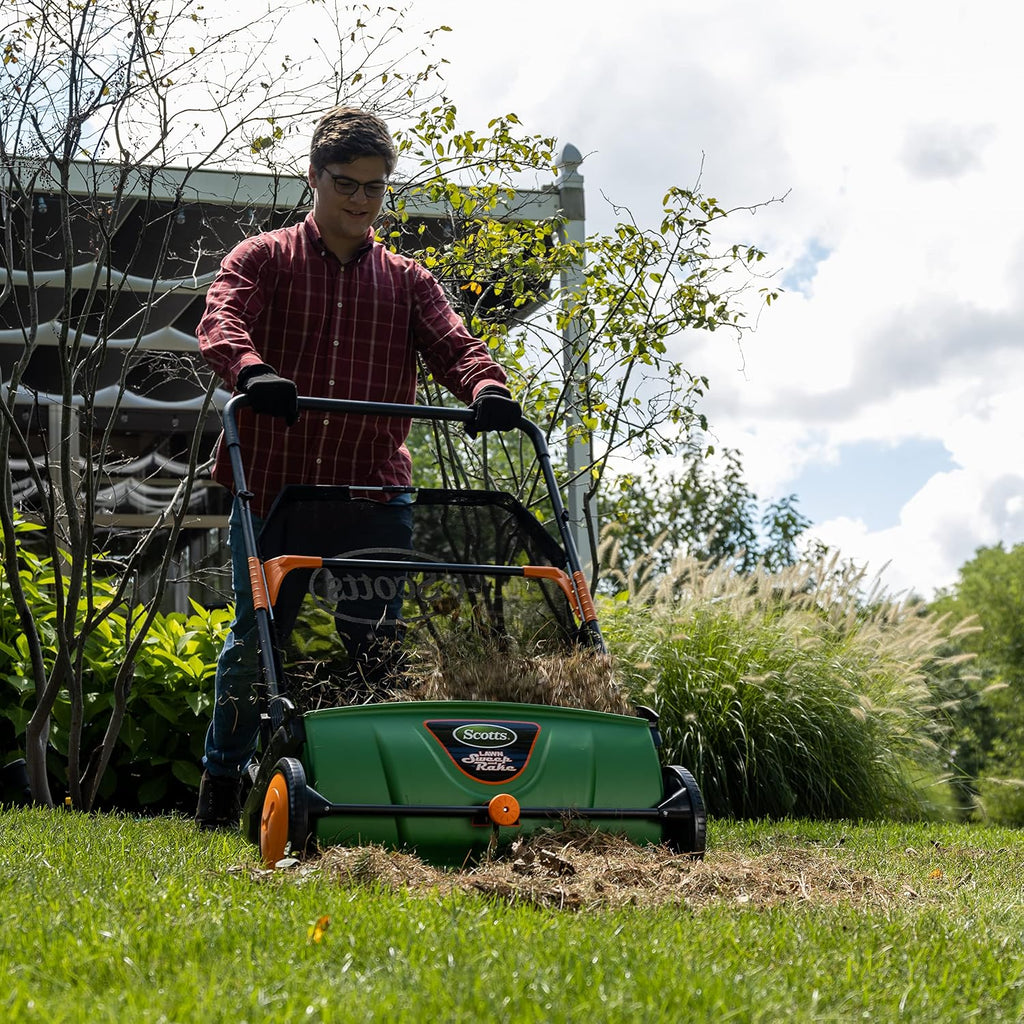 Scotts Outdoor Power Tools LSW70026S 26-Inch Push Lawn Sweeper, Black/Green