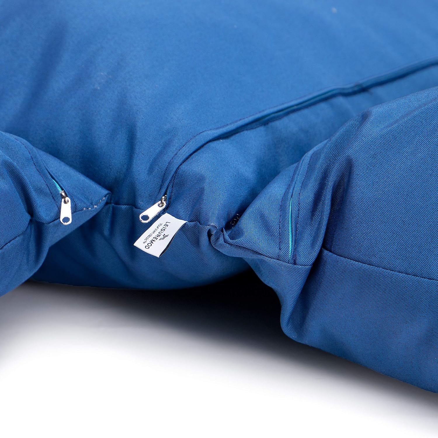 LeisureMod 2 Person Hanging Egg Chair Cushion - Blue, Soft Cotton Filling, Quick-Drying & Weather-Resistant, Machine Washable