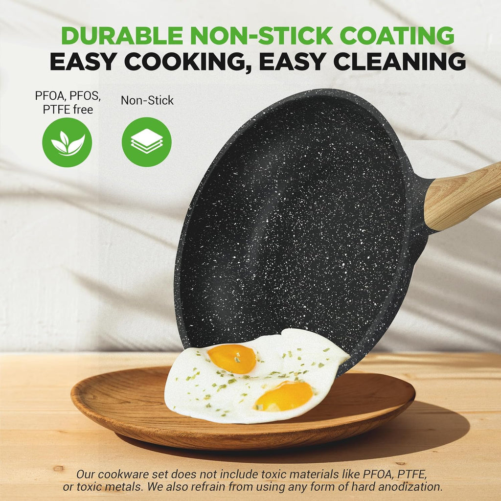 NutriChef 22‑Piece Non‑Stick Ceramic Pots and Pans Set – For All Cooktops Including Induction – PTFE & PFAS Free, Includes Bakeware & Utensils