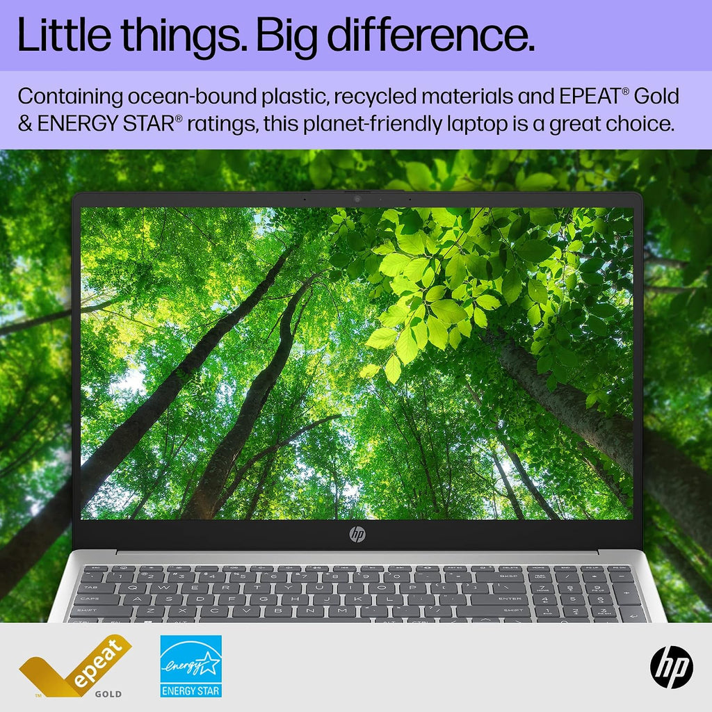 HP 15.6 inch Laptop PC, Processor: 13th Generation Intel® Core™ i7, Graphics: Intel® Iris® Xe Graphics, 16 GB DDR4-3200 MHz RAM, 512GB SSD, Windows 11 Home (Silver, 15-fd0099nr)