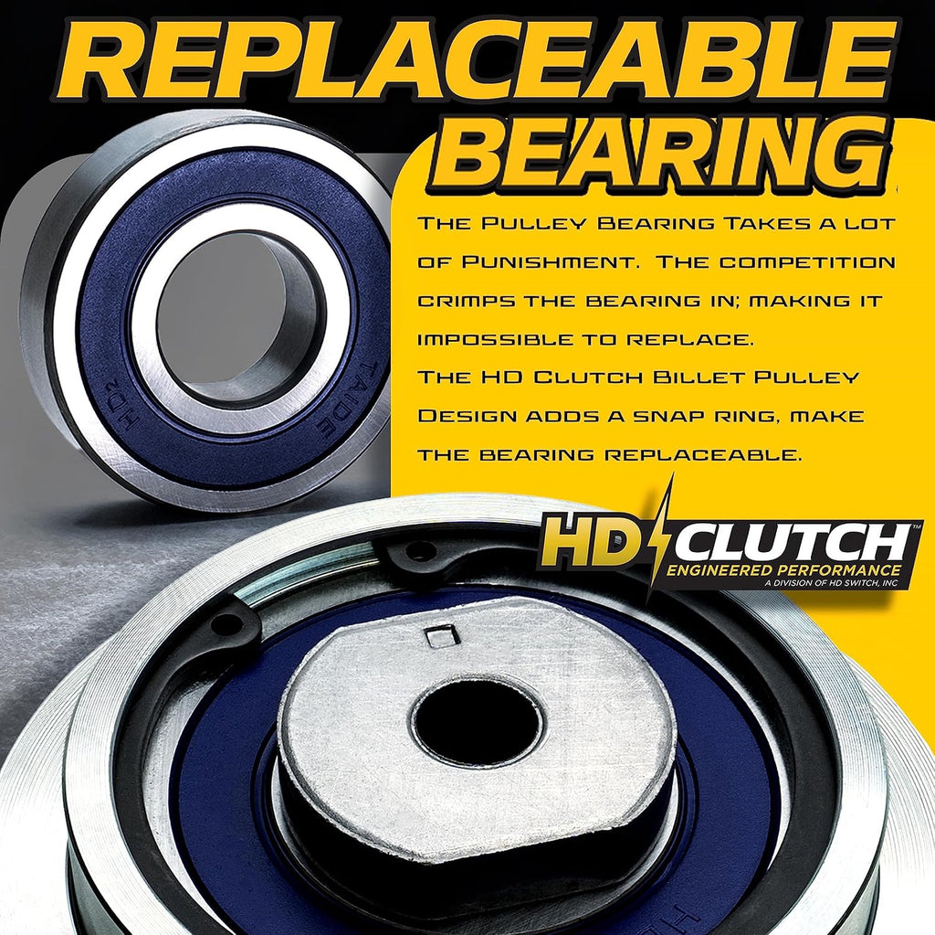 HD Switch HiTorque 260ftlb (OEM 225) BIGBearing Billet Pulley PTO Clutch 522829 for Warner 5228-29 w/Larger Replaceable Pulley Bearing OEM Upgrade Lawn Mower