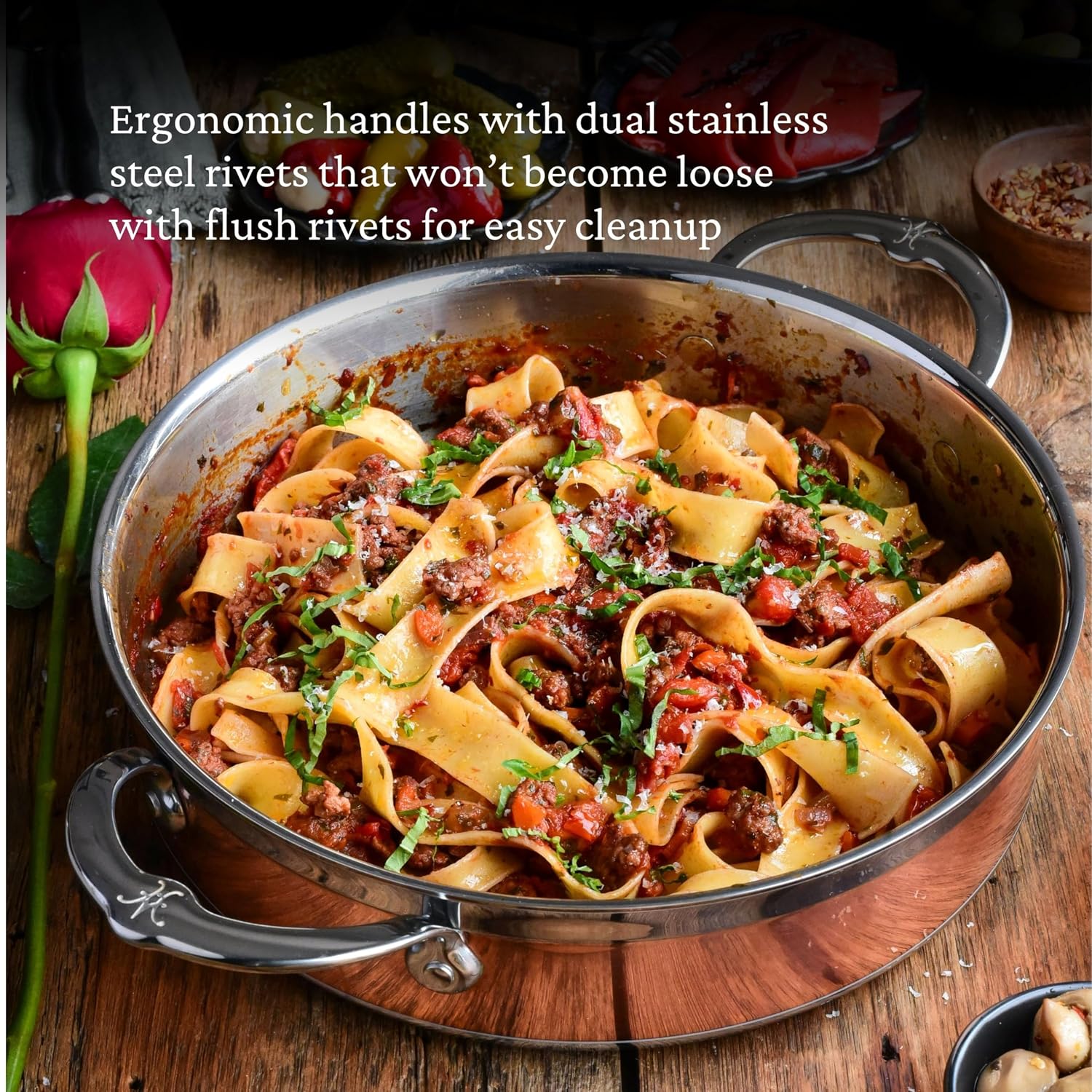 Hestan - CopperBond Collection - 100% Pure Copper Sauteuse, Induction Cooktop Compatible, 3.5 Quart