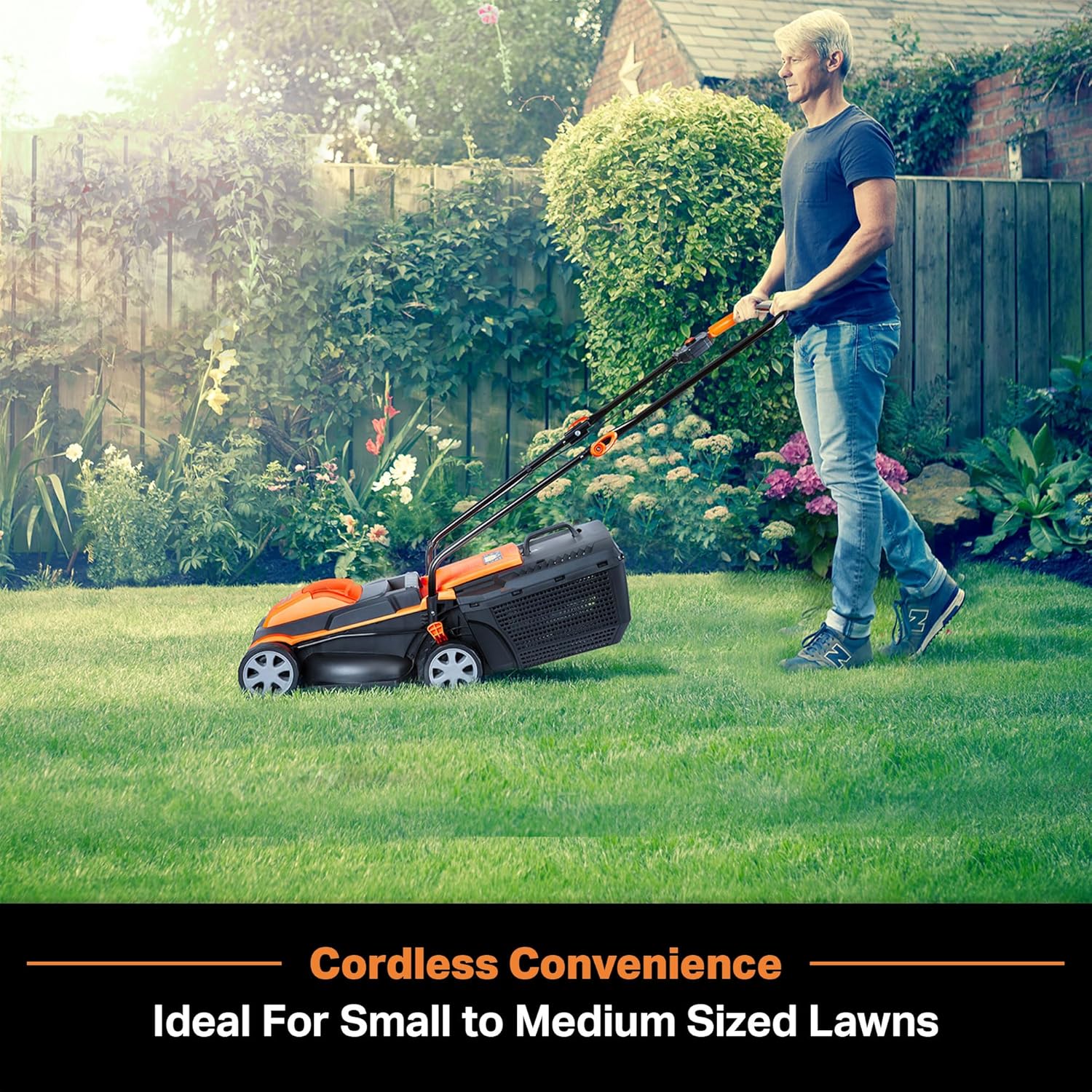 LawnMaster 24VMWBL 24V Max 13-inch Cordless Lawn Mower and Cordless Leaf Blower Combo with 2x4.0Ah Batteries and Charger