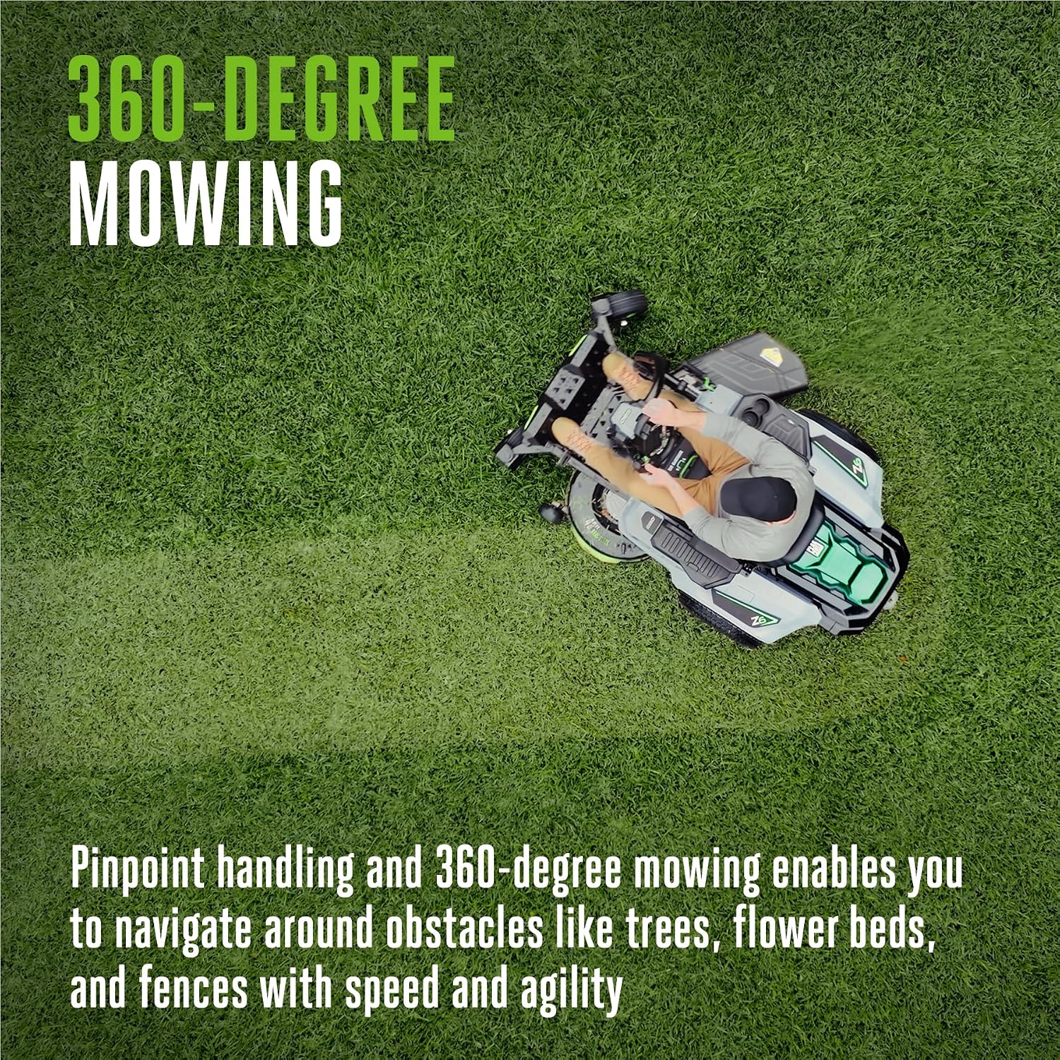 EGO POWER+ Z6 Zero Turn Riding Lawn Mower, 52' Deck, Includes (6) 56V 10.0Ah Batteries and 880W Charger - ZT5216L