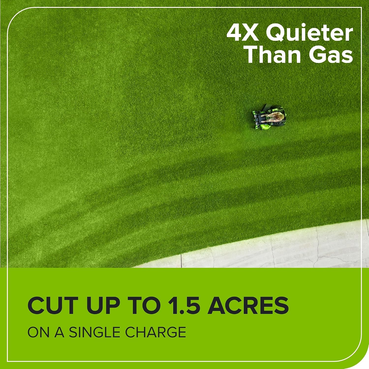 Greenworks 60V 42' Electric CrossoverZ Zero Turn Lawn Mower, (4) 8.0Ah Batteries and 600W Charger