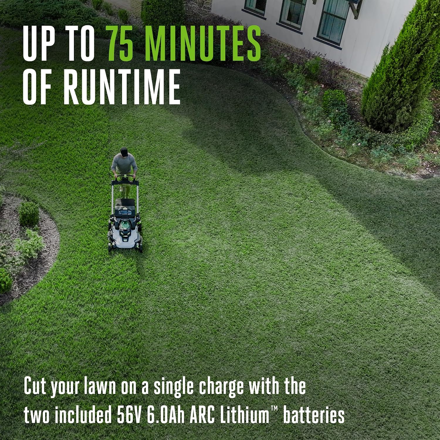 EGO POWER+ Electric Lawn Mower, Self-Propelled Cordless with 30' Super Composite Deck, Includes (2) 56V 6.0Ah Batteries and Dual Port Charger - LM3004SP-2