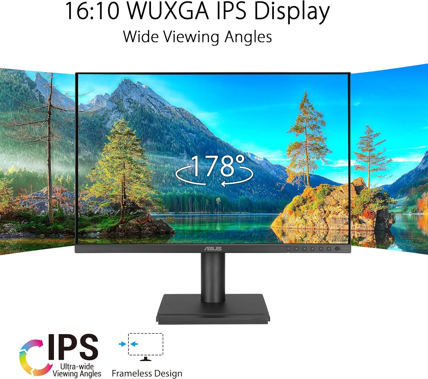 ASUS 24' Business Monitor (BE248QF) - WUXGA (1920x1200), IPS, 100Hz, Frameless, Speakers, Height Adjustable, Ergonomic Design, HDMI, Eye Care, VESA Wall Mountable, 3 yr Warranty