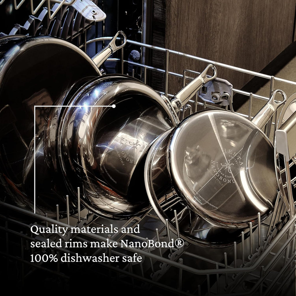 Hestan - NanoBond Collection - Stainless Steel Titanium Sauteuse, Induction Cooktop Compatible, 3.5 Quart