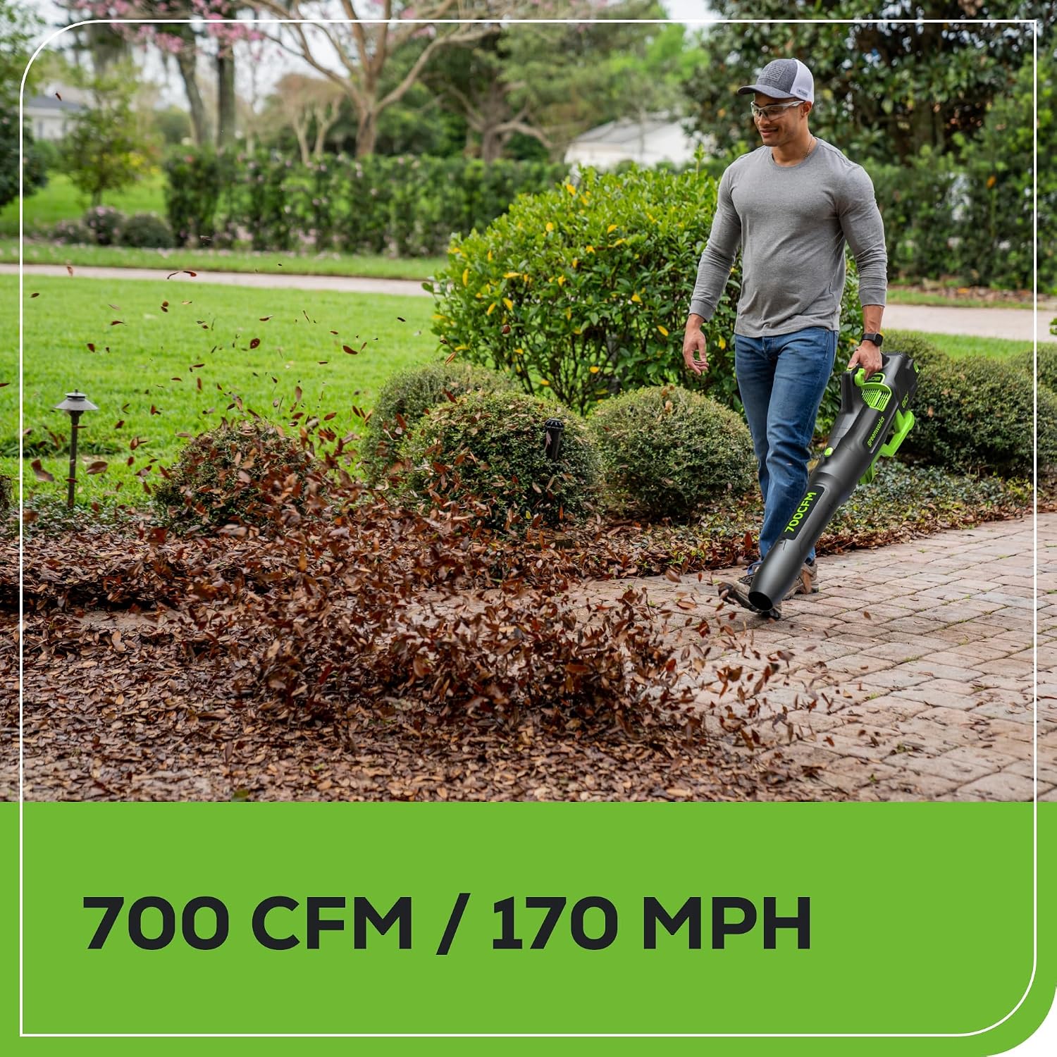 Greenworks 80V 21' Push Lawn Mower + Blower (Gen 2), 5.0Ah Battery
