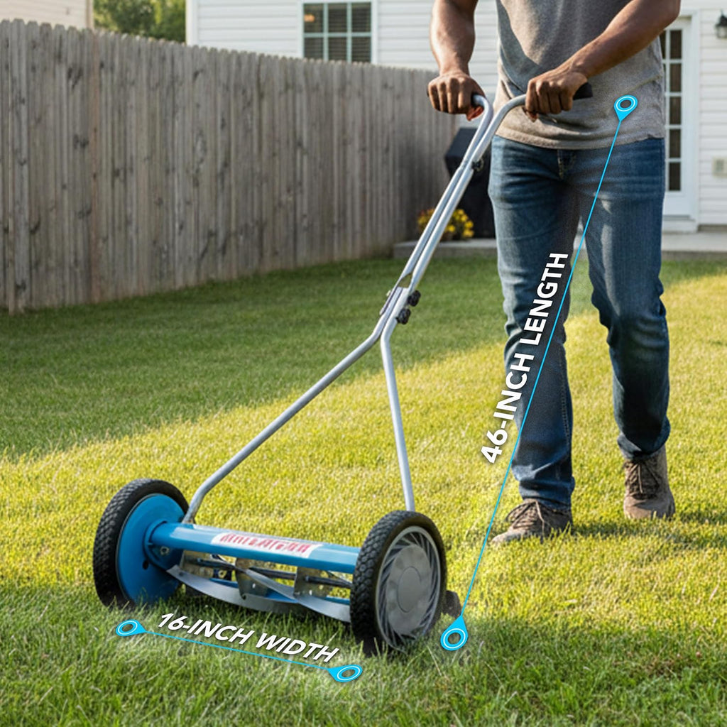 American Lawn Mower Company 2415-16 16-Inch 5-Blade Reel Push Lawn Mower