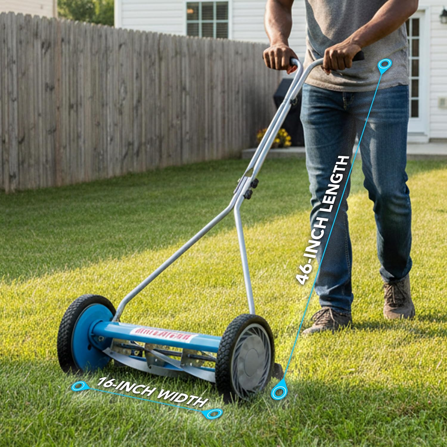 American Lawn Mower Company 2415-16 16-Inch 5-Blade Reel Push Lawn Mower