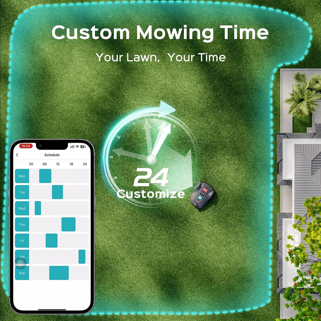 YARDCARE 2026 M800Plus GPS+3D Vision Cordless Robot Lawn Mower with Bow-Shaped Path Mowing, APP Control, Robotic Lawnmower with Obstacle Avoidance, Auto-Charging for Lawns up to 8611 sq.ft