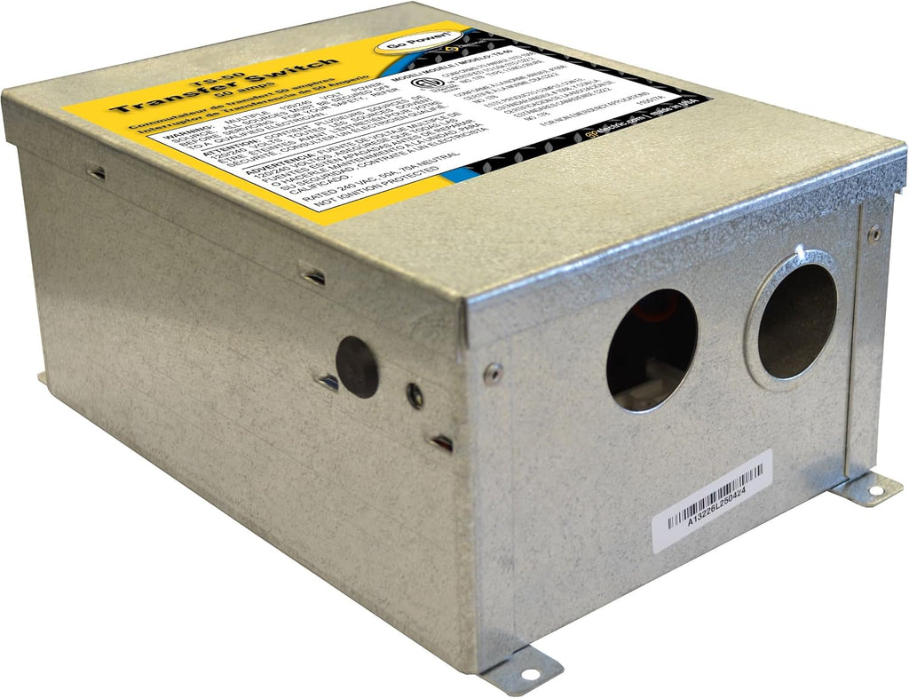 Go Power TS-50 50 Amp Automatic Transfer Switch, Inverter, Shore Power, Generator Compatible, Delay Switch for Safe Generator Operation, Easy Installation