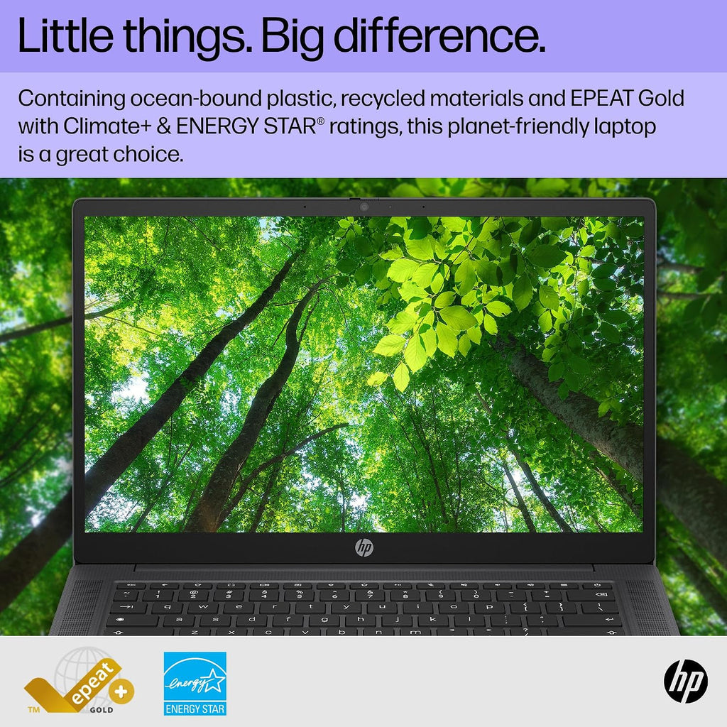 HP Chromebook 14 inch Laptop, HD Display, Intel N100, 4 GB RAM, 64 GB eMMC, Intel UHD Graphics, Chrome OS 14a-nf0000nr (2024) (Renewed)