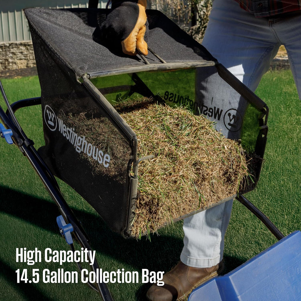 Westinghouse 16' 15-Amp 2-in-1 Electric Dethatcher and Scarifier with Collection Bag