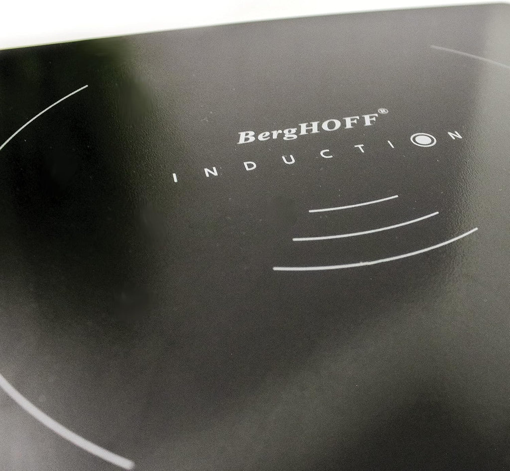 BergHOFF Tronic Tempered Glass Touch Screen Induction Cooktop 1800W, Auto-pan Detection, 14' Black Shatter-resistant