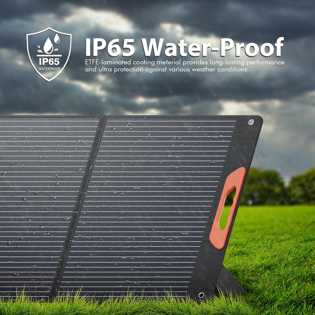 240W Portable Solar Panels for Power Station, 23.5% High Efficiency, 240 Watt Monocrystalline Foldable Solar Panel Charger with USB/20V DC Output Adjustable Kickstand for Camping, Off-Grid Living