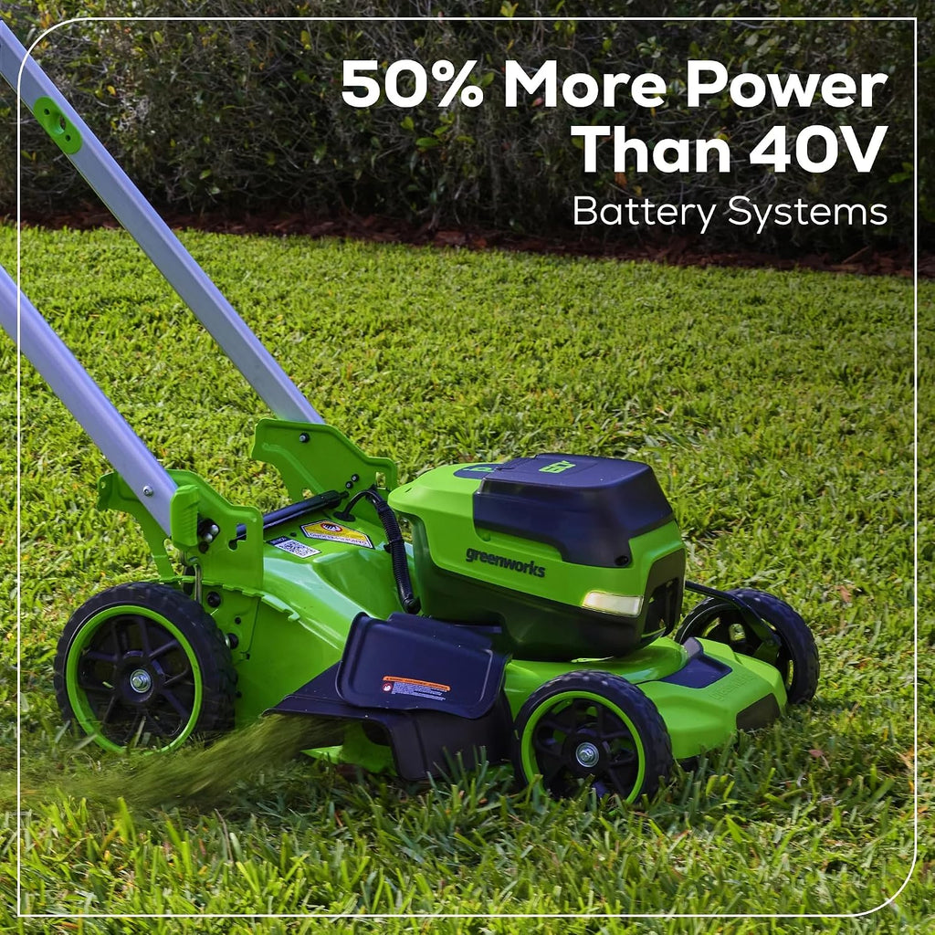 Greenworks 60V 21' Dual-Blade Self-Propelled Lawn Mower with (2) 5.0 Ah Batteries & Rapid Charger