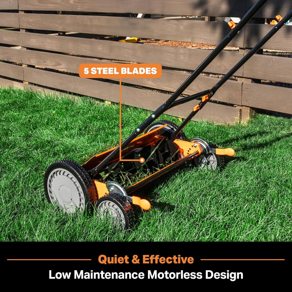 LawnMaster 20' 5-Blade Push Reel Lawn Mower – LMRM2001