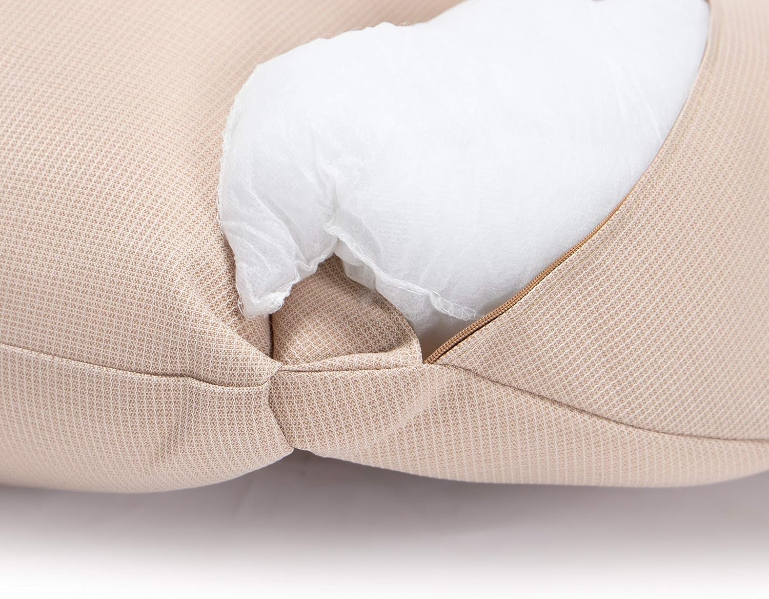 LeisureMod 2 Person Hanging Egg Chair Cushion - Beige, Weather-Resistant, Quick-Drying Fabric with Soft Cotton Filling, Machine Washable