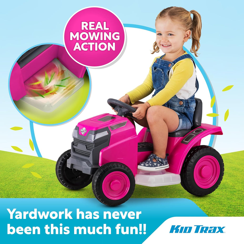 Kid Trax 6V Mow and Go Ride On Lawn Mower - Electric Cars for Kids, Toddler Outdoor Toys, Toddler Car, Kids Ride On Toys, Easy Drive, Durable, Ages 18-30 Months, Max Weight 44 lbs. 1.5 MPH