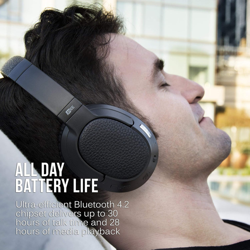 MEE audio Matrix Cinema Bluetooth Wireless Over-Ear High Resolution Stereo Headphones with aptX Low Latency for Improved Lip Sync & CinemaEAR Audio Enhancement for Clearer Sound in Movies and TV Shows