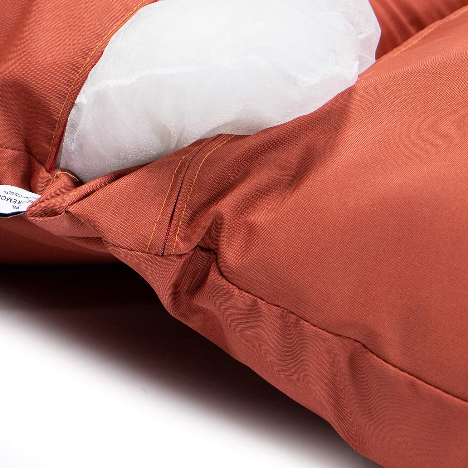 LeisureMod 2 Person Hanging Egg Chair Cushion - Dark Orange, Quick-Drying, Weather-Resistant, Soft Cotton Filling, Machine Washable