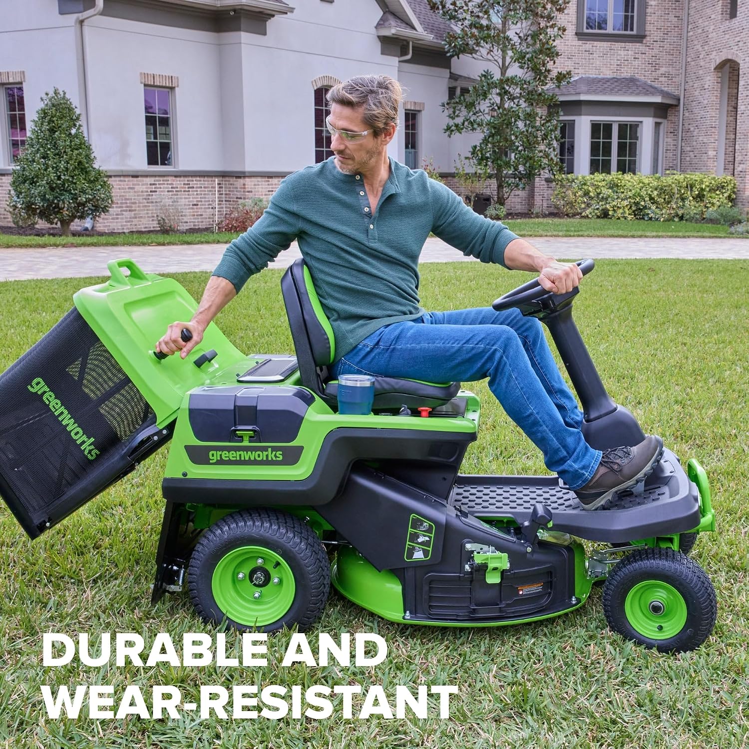 Greenworks 30' Riding Mower Bagging Kit, Efficient Grass Collection