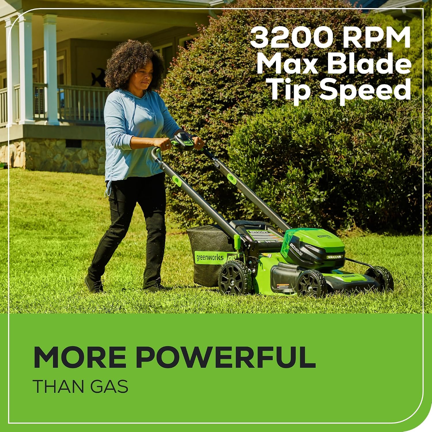 80V 21 inch GEN 2 Cordless Battery Push Lawn Mower(Auto Switch) w/ 4.0Ah Battery & Charger