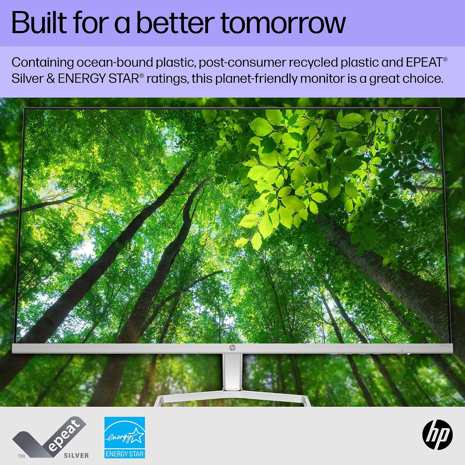 HP Series 5 27 inch FHD Monitor, Full HD Display (1920 x 1080), IPS panel, 99% sRGB, 1500:1 contrast ratio, 300 nits, Eye Ease, 527sw (2024) (Renewed)
