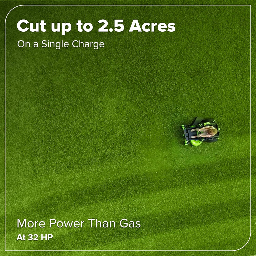 Greenworks 80V 42' CrossoverZ Zero Turn Riding Lawn Mower, (6) 6.0Ah Batteries and 600W Charger