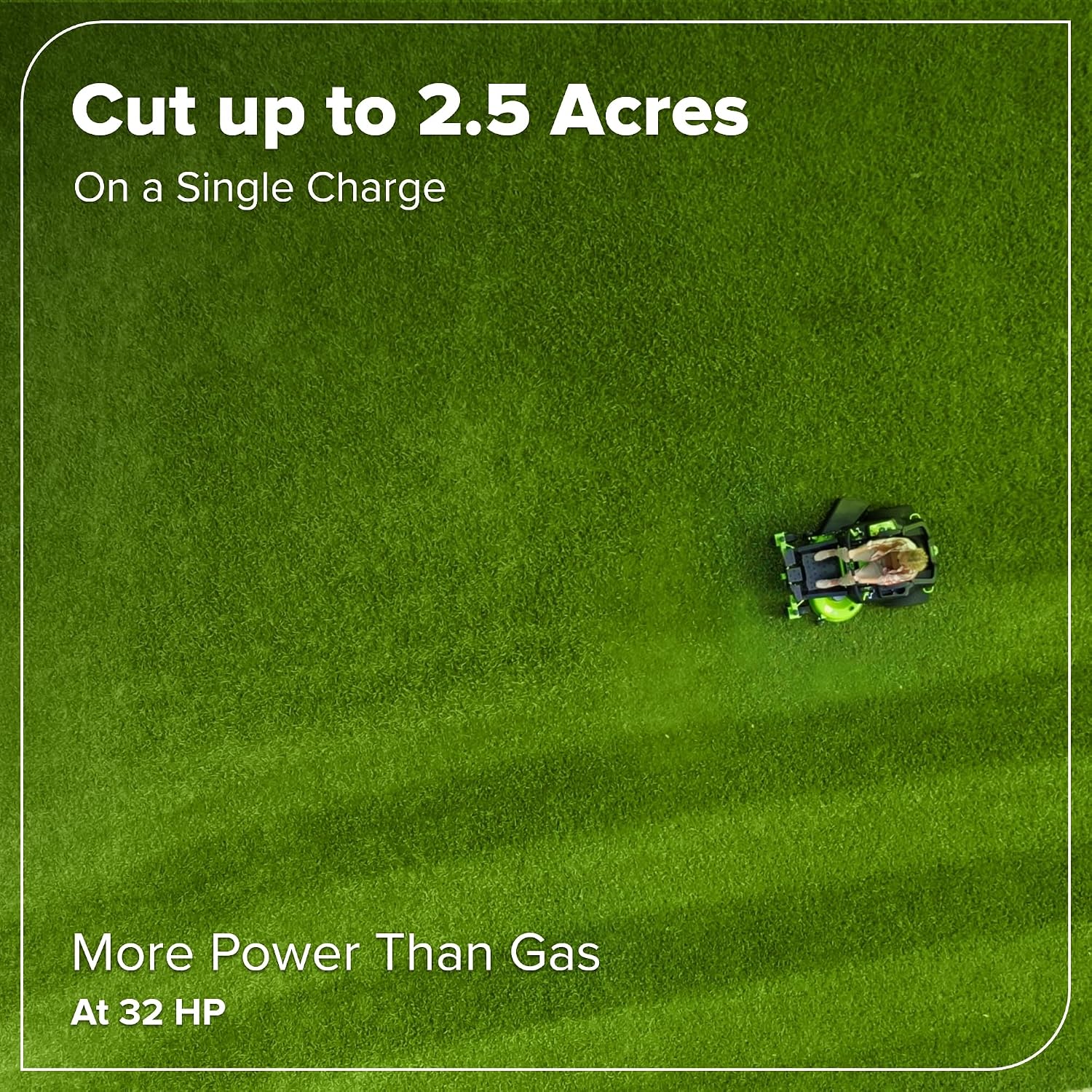 Greenworks 80V 42' CrossoverZ Zero Turn Riding Lawn Mower, (6) 6.0Ah Batteries and 600W Charger