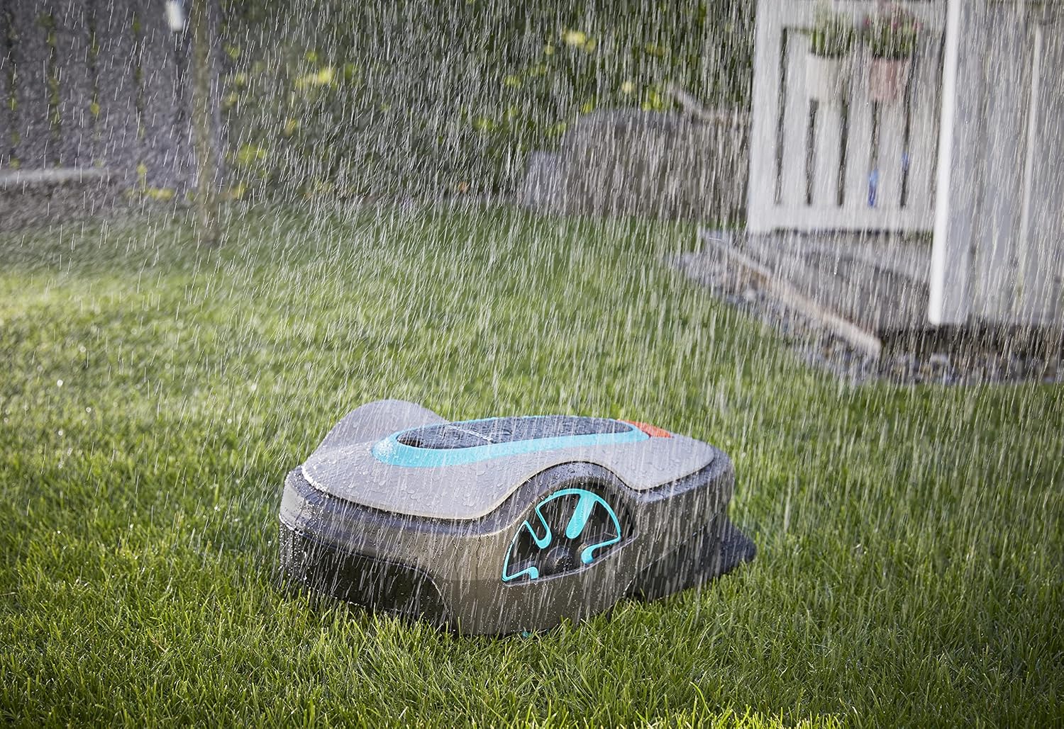 GARDENA 15101-41 SILENO Life - Automatic Robotic Lawn Mower, with Bluetooth app and Boundary Wire, one of The quietest in its Class, for lawns up to 8100 Sq Ft, Made in Europe, Grey