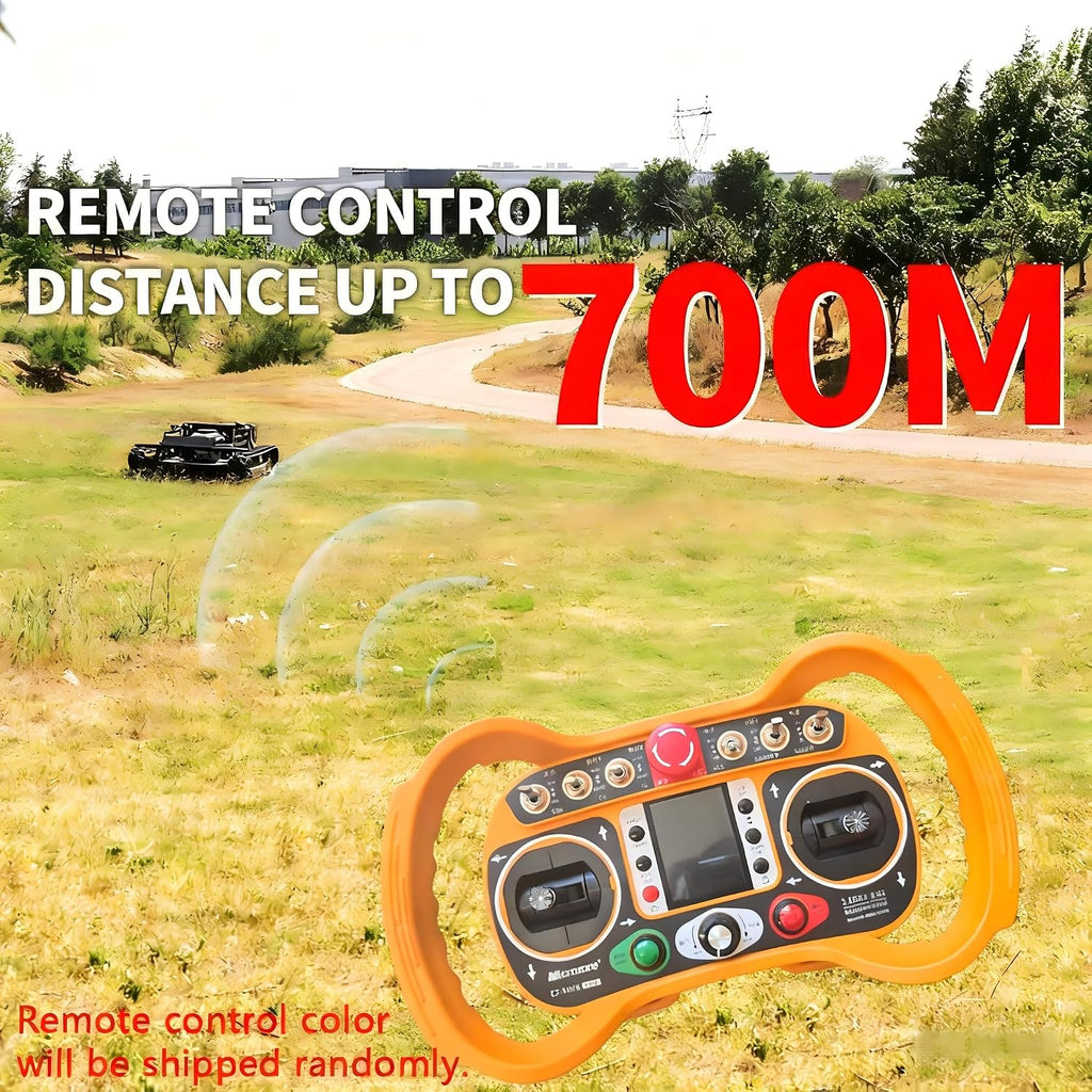 Remote-Controlled Robotic Lawnmower with A 22hp High-Horsepower Engine and a 48v Brushless Motor; an All-Terrain, Off-Road Lawnmower(SKD-608-90)