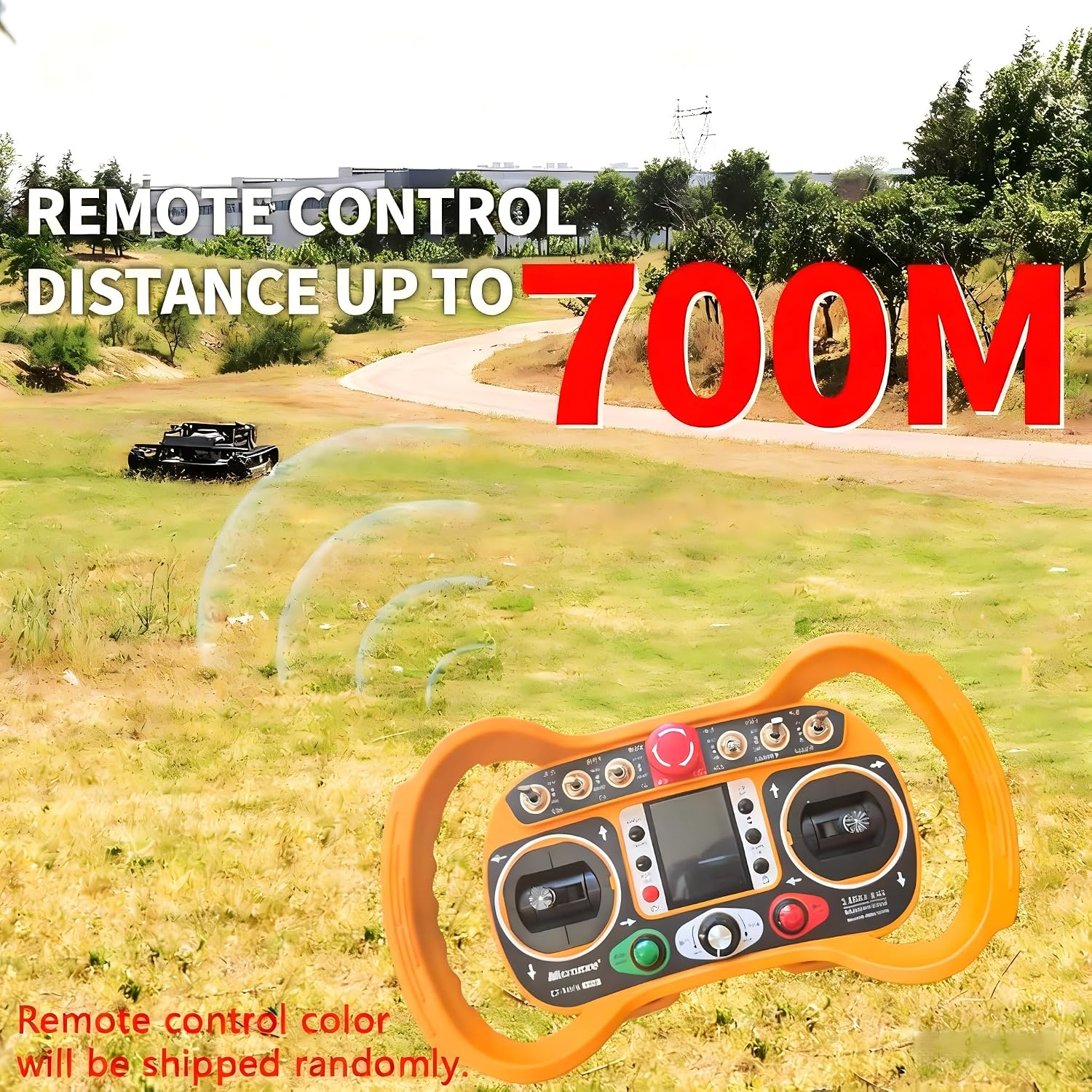 Remote-Controlled Robotic Lawnmower with A 22hp High-Horsepower Engine and a 48v Brushless Motor; an All-Terrain, Off-Road Lawnmower(SKD-608-90)