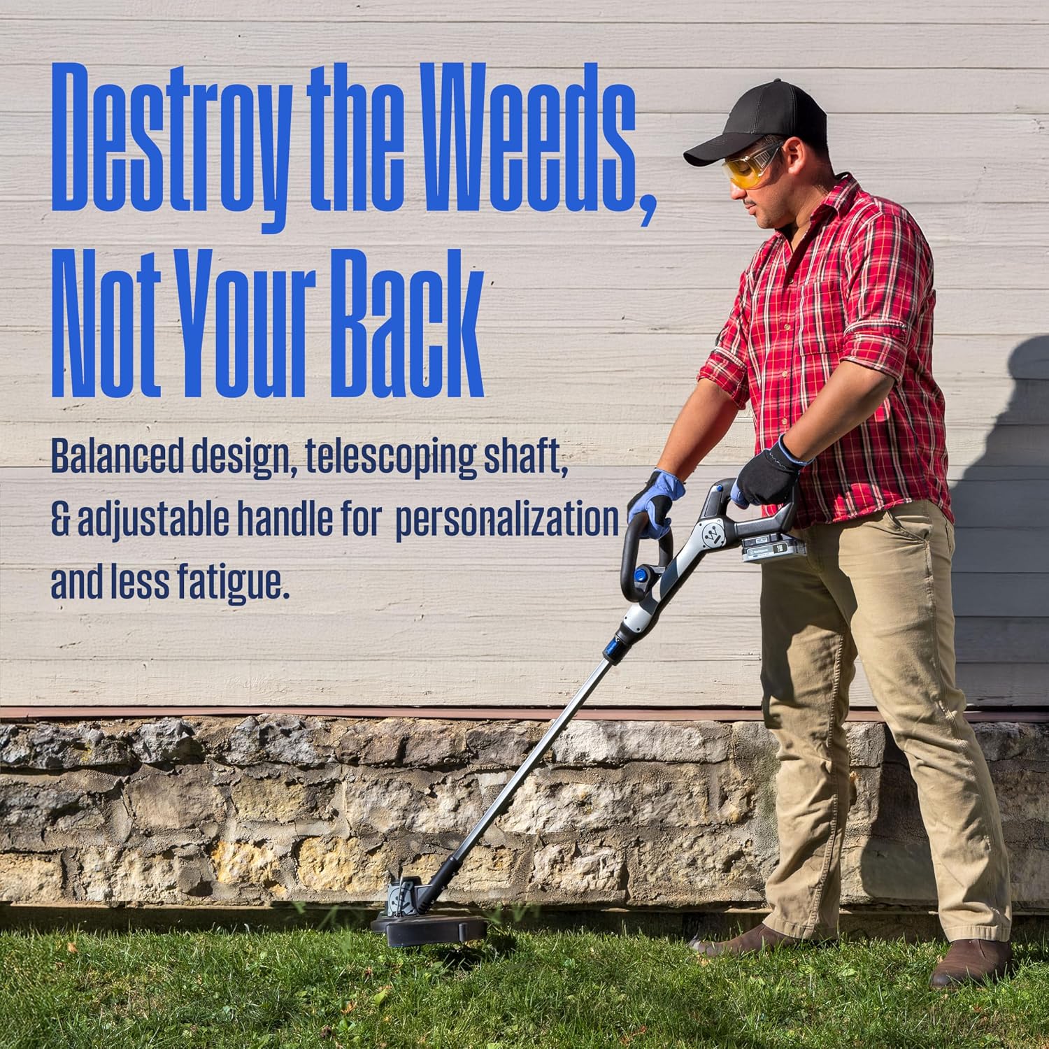 Westinghouse 20V 2-in-1 Cordless String Trimmer and Edger, 12 Inch Cutting Path with 2.0Ah Battery and Charger